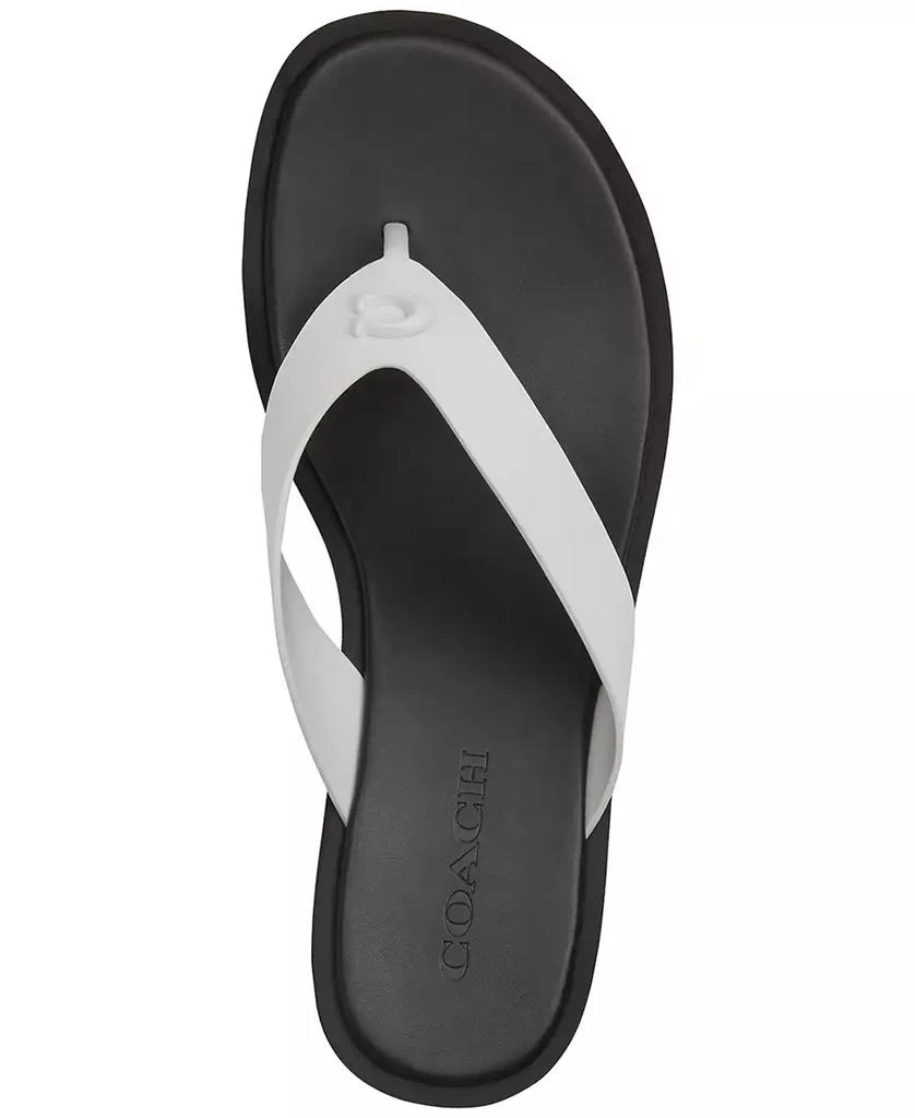 Coach Women's Sculpted Platform "C" Logo Leather Flip Flop 4