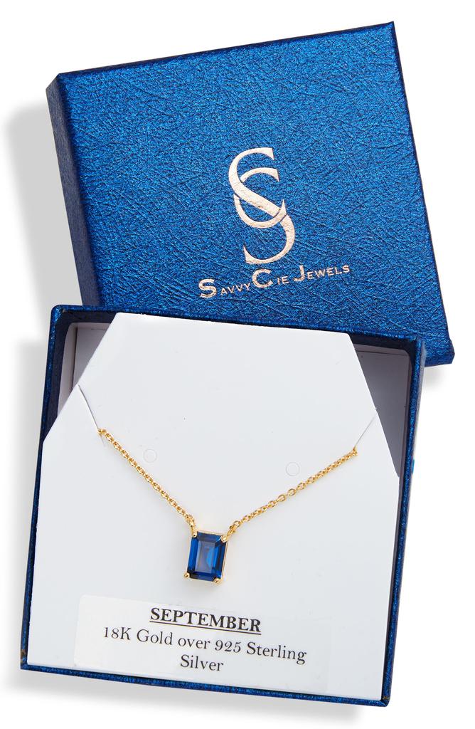 Savvy Cie Emerald Cut Solitaire Pendant outlet Necklace