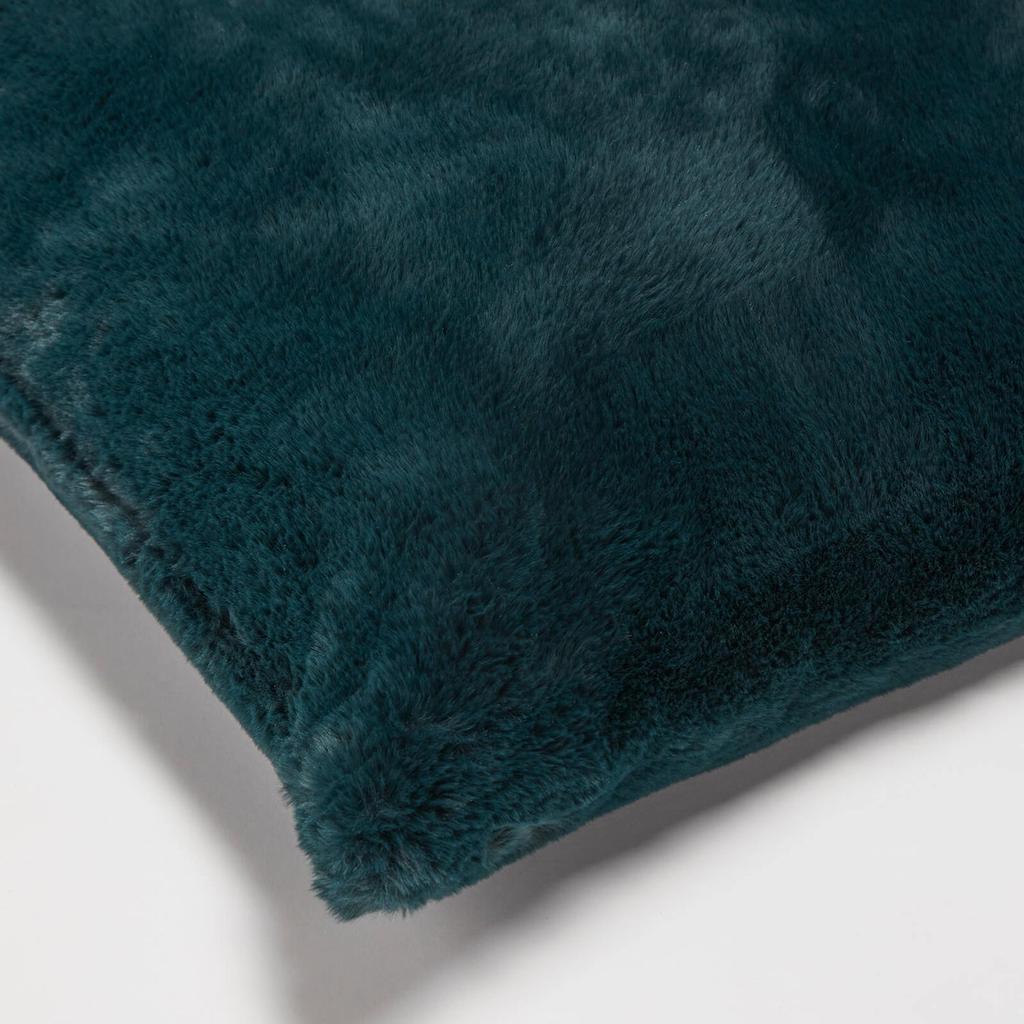 in homeware ïn home Recycled Polyester Faux Fur Cushion - Deep Blue