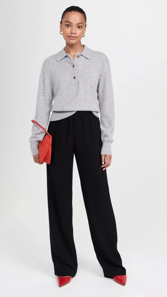 White + Warren Cashmere Button Polo 4