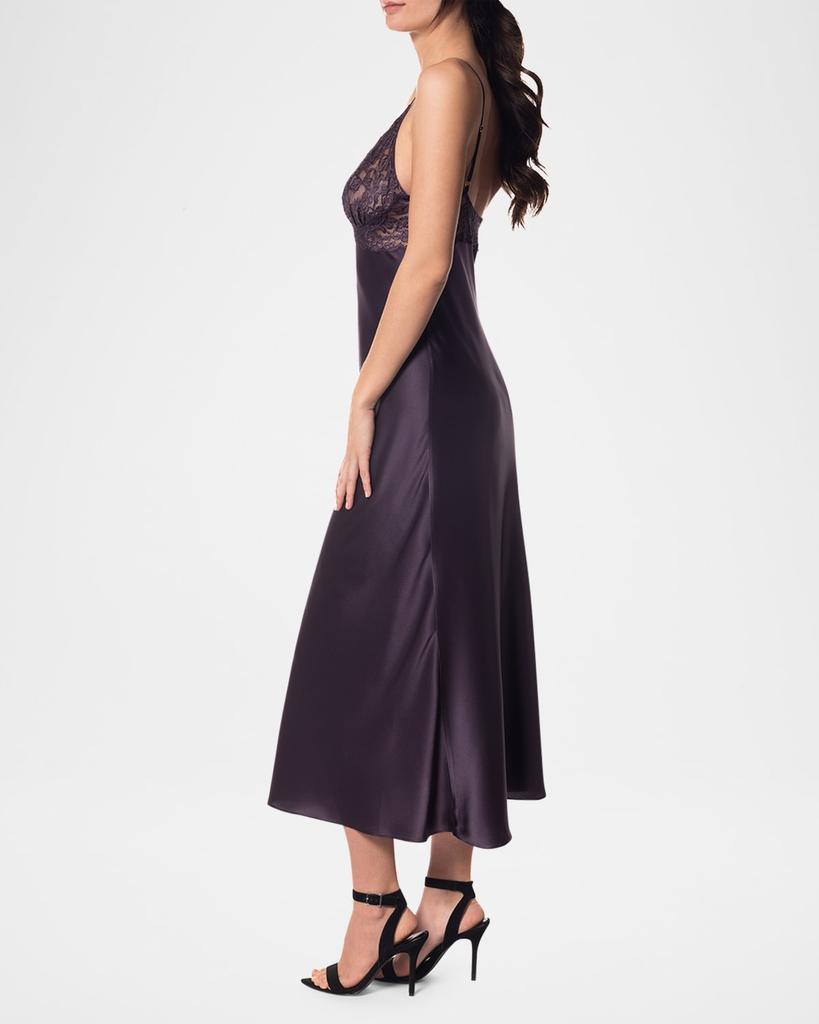 Christine Lingerie After Dark Charmeuse and Lace Nightgown