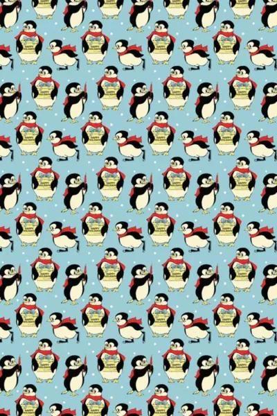 Red Cap Cards Red Cap Holiday Penguin Wrapping Paper 2