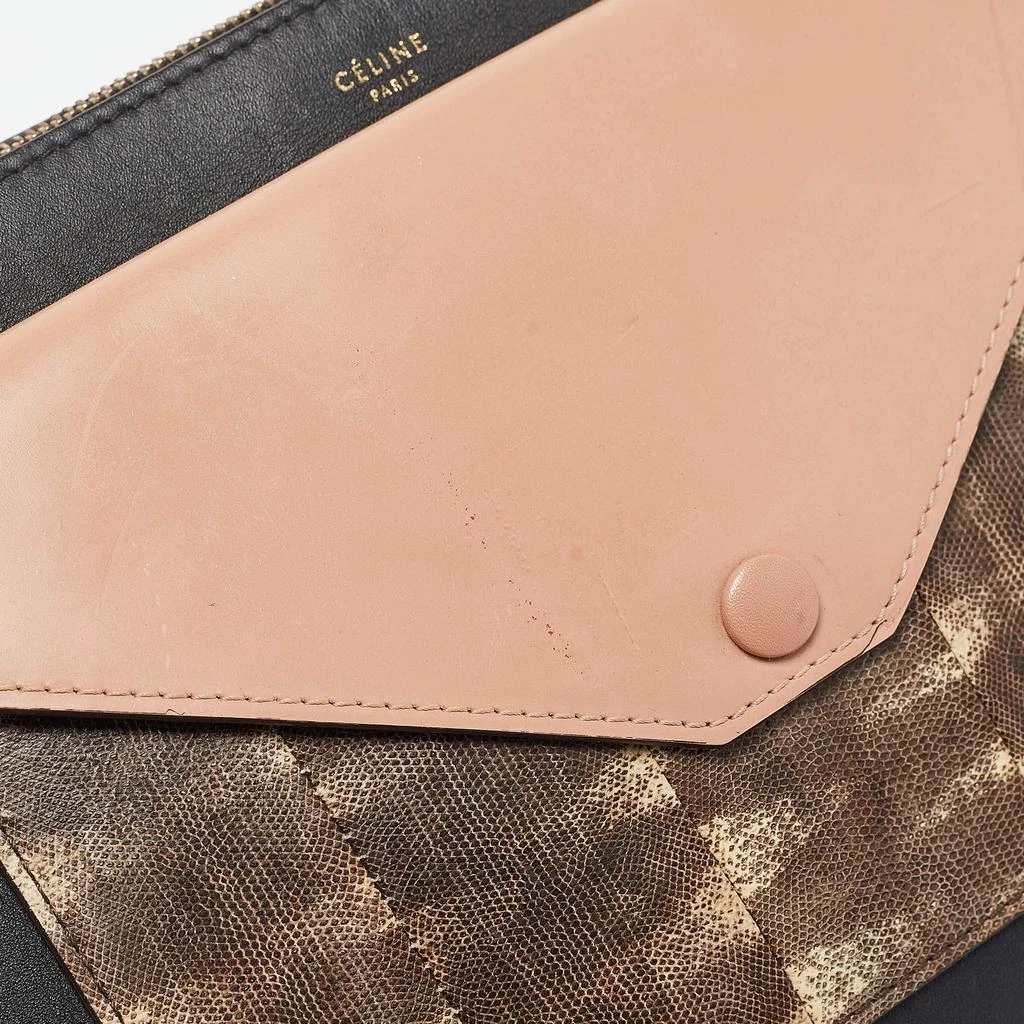 Celine Celine Multicolor Leather and Watersnake Pocket Envelope Shoulder Bag 6