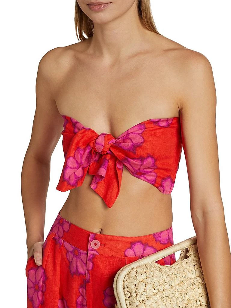 Rhode Toni Floral Linen Bra Top 6