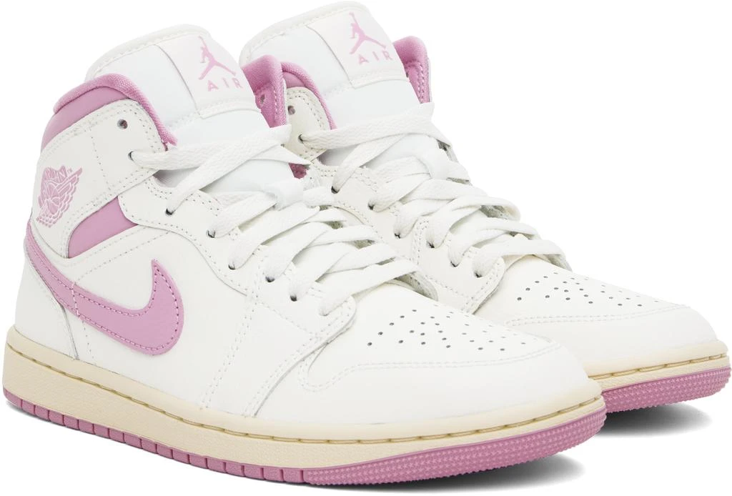 Jordan Pink & White Air Jordan 1 Mid Sneakers 4