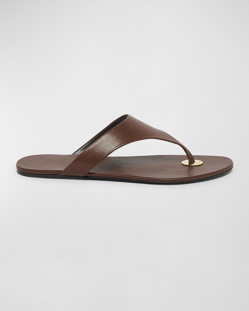 Yves Saint Laurent Kouros Leather Thong Sandals - Shoes