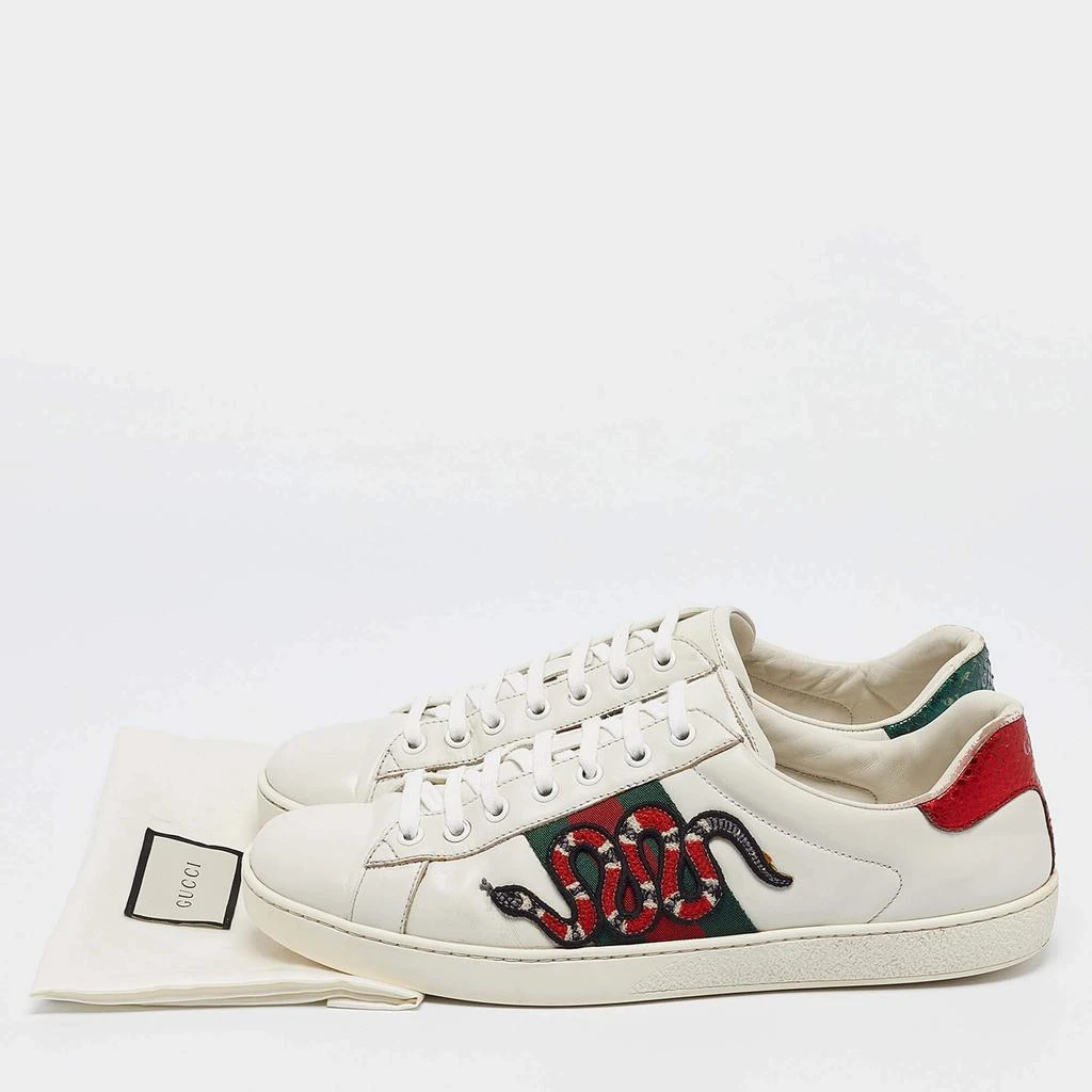 Gucci Gucci White Leather Web Ace Sneakers Size 42.5 9