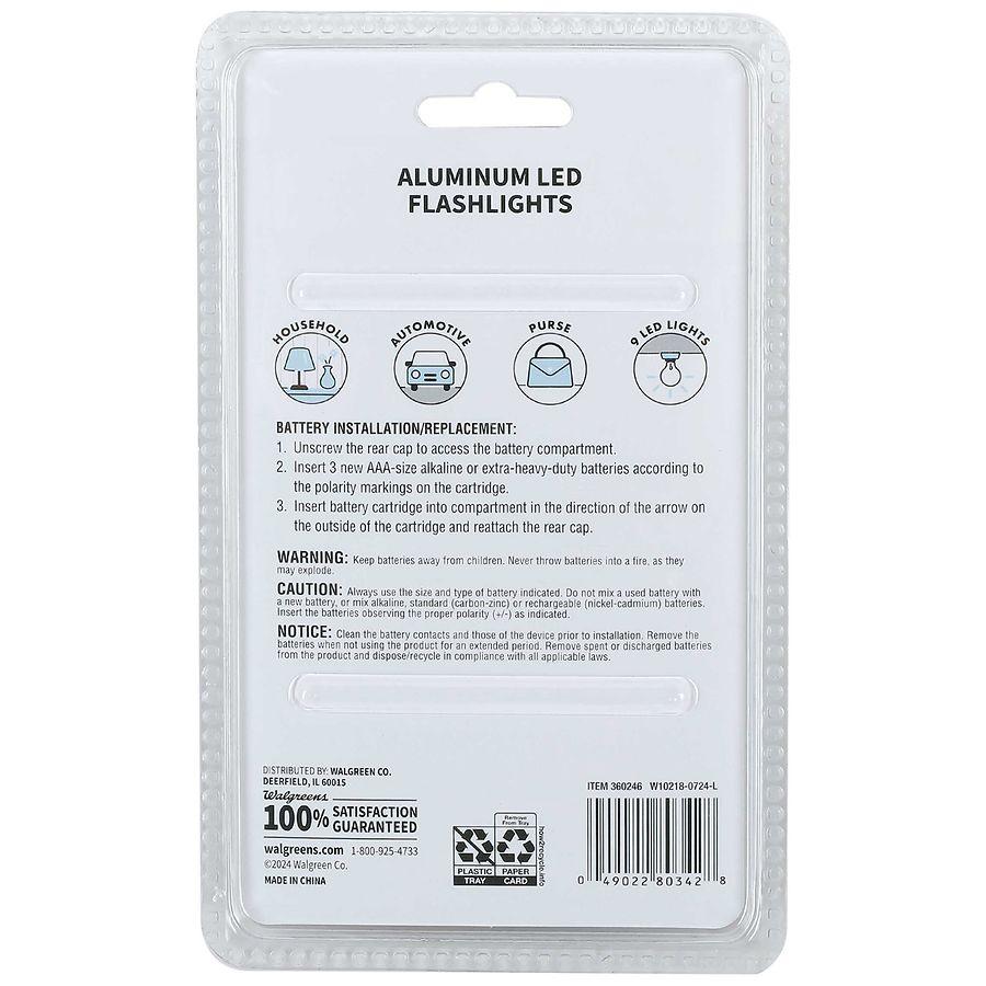 Walgreens LED Aluminum Flashlights Assorted