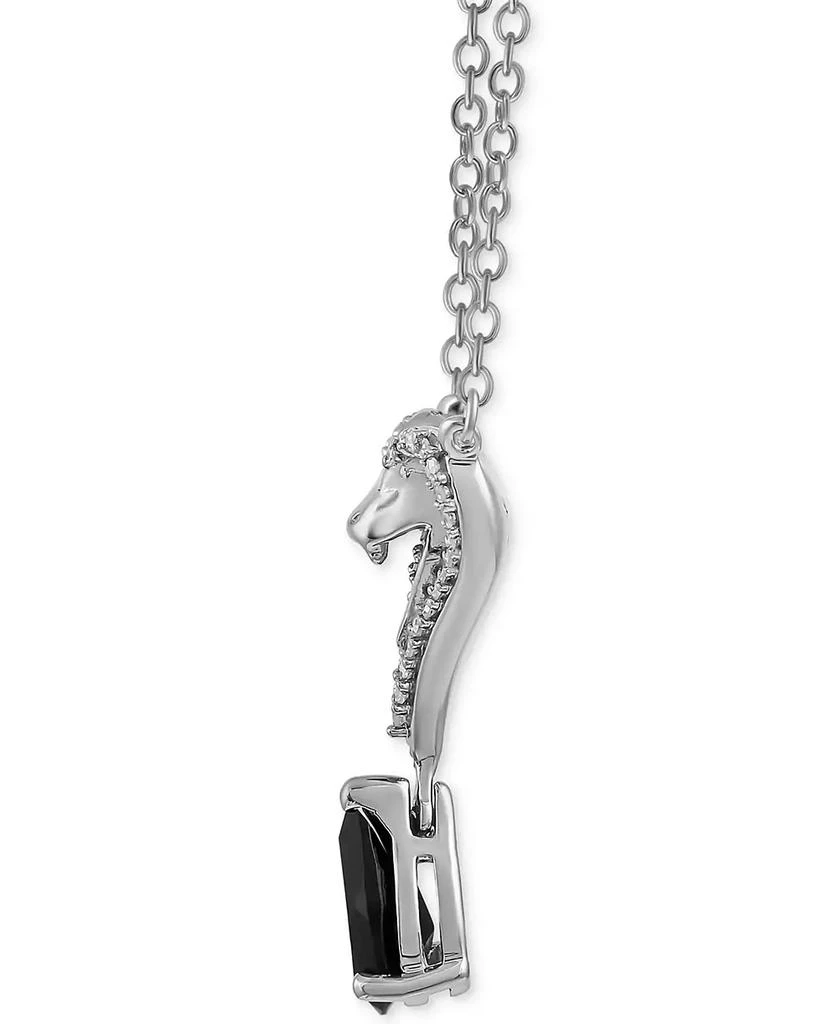 Disney Enchanted Vault Onyx & Black Diamond (1/8 ct. t.w.) Jafar Snake Head Pendant Necklace in Sterling Silver, 16" + 2" extender 3