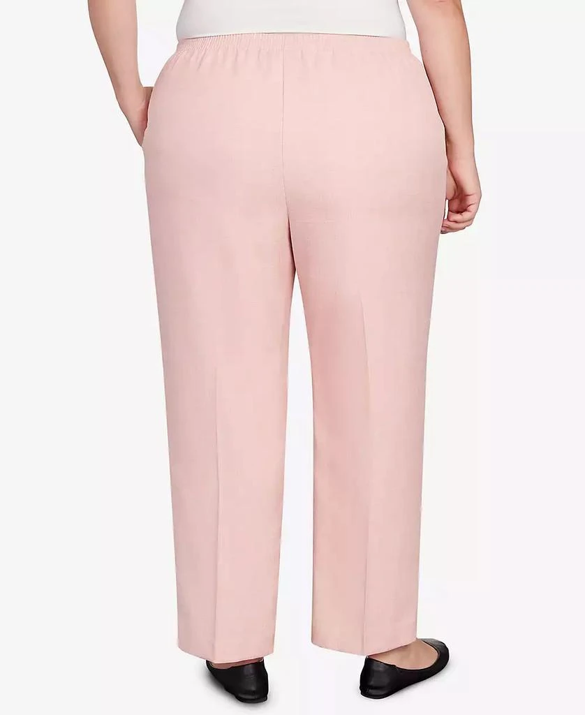 Alfred Dunner Plus Size English Garden Buckled Flat Front Waist Average Length Pants 2