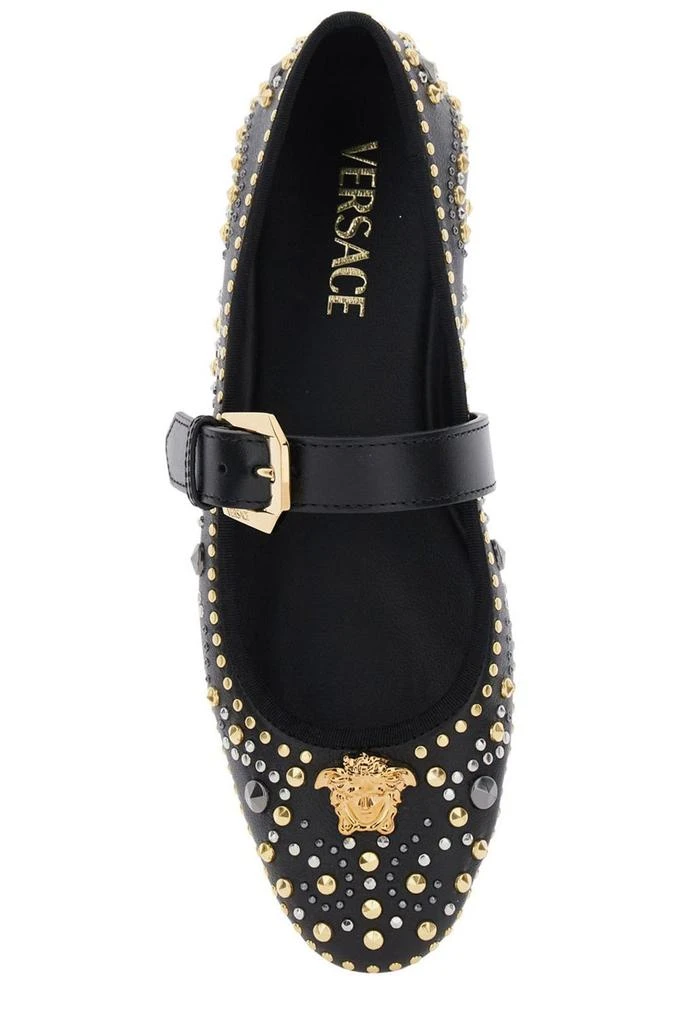Versace Versace Studded La Medusa Ballerinas 4