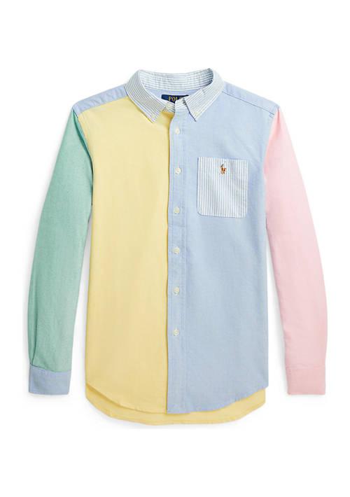 Ralph Lauren Lauren Childrenswear Boys 8 20 Cotton Oxford Fun Shirt