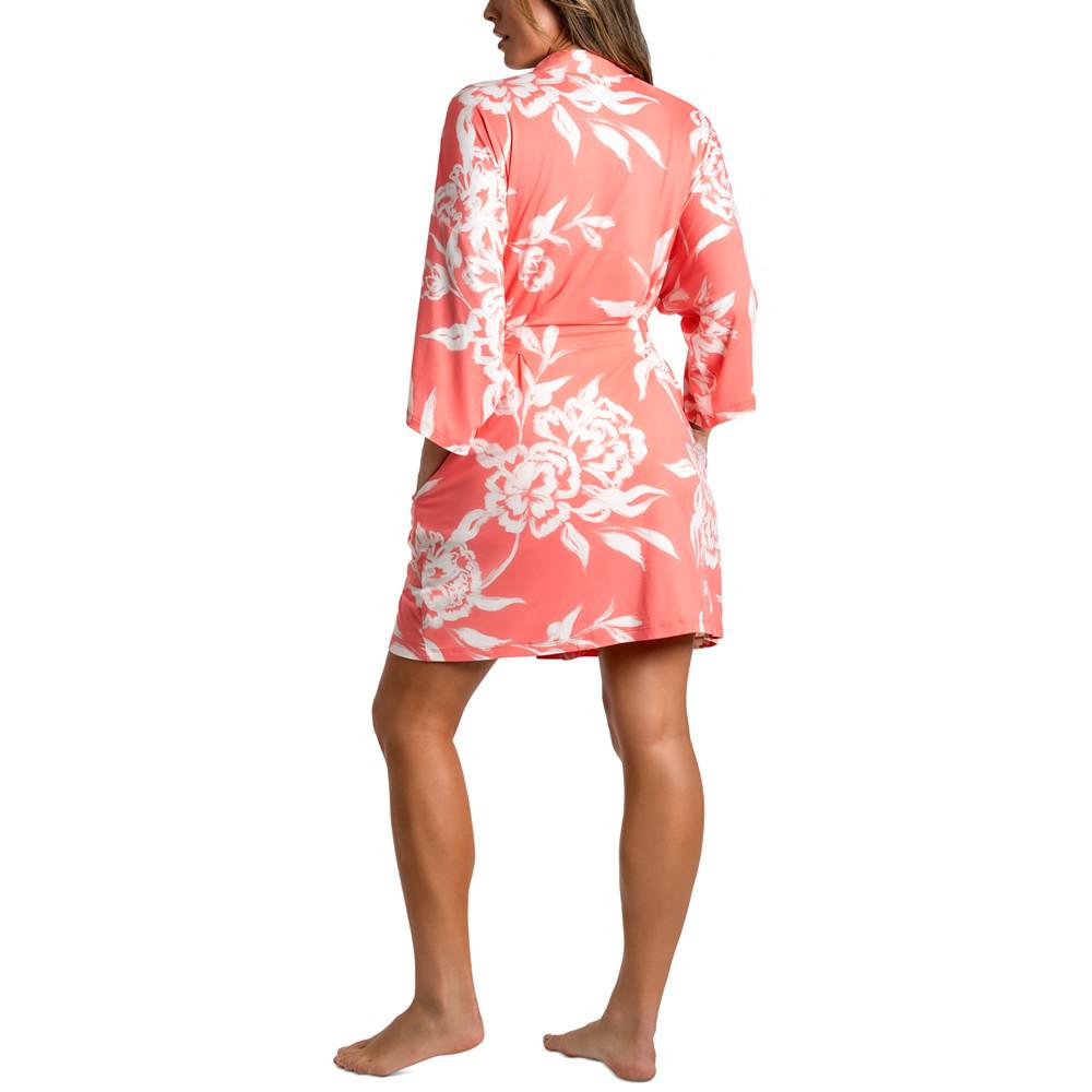 Linea Donatella Women's Printed 3/4-Sleeve Robe