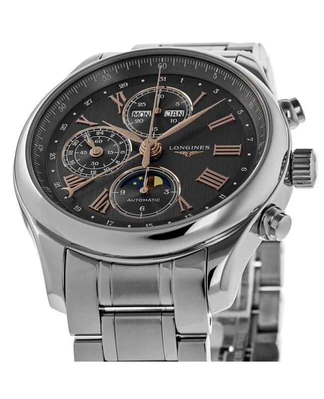 Longines Longines Master Collection Moonphase Automatic Chronograph Grey Dial Steel Men's Watch L2.673.4.61.6 2
