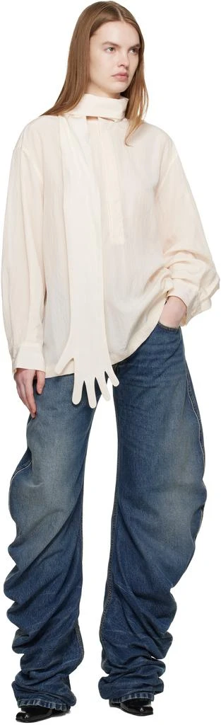 Jean Paul Gaultier Off-White Glove Detail Blouse 4