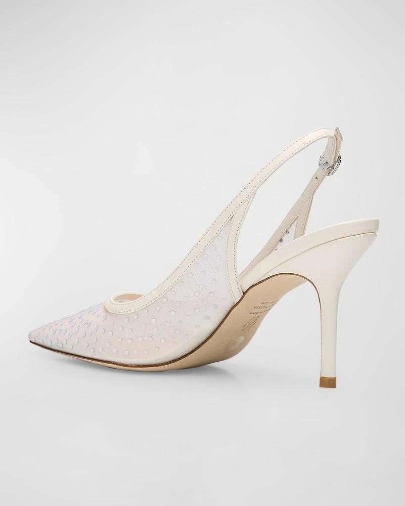 Stuart Weitzman Emilia Crystal Mesh Slingback Pumps 4