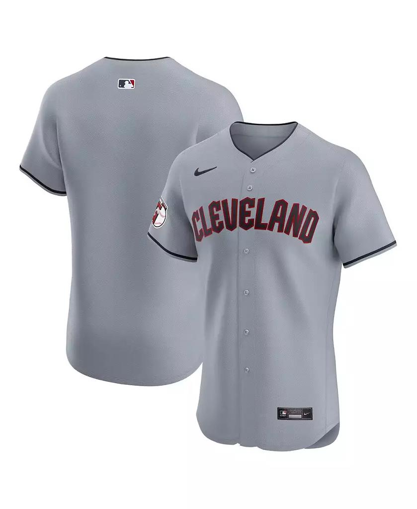 NIKE Men's Gray Cleveland Guardians Alternate Vapor Premier Elite Patch Jersey