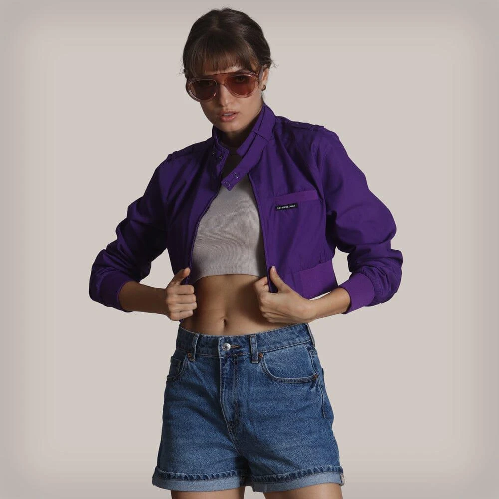 Members Only Women's Mini Cropped Racer Jacket 11