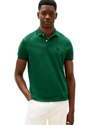 Tommy Hilfiger Tommy Hilfiger Men's Short Sleeve Casual Polo Shirts in Regular Fit with Embroidered Crest Design