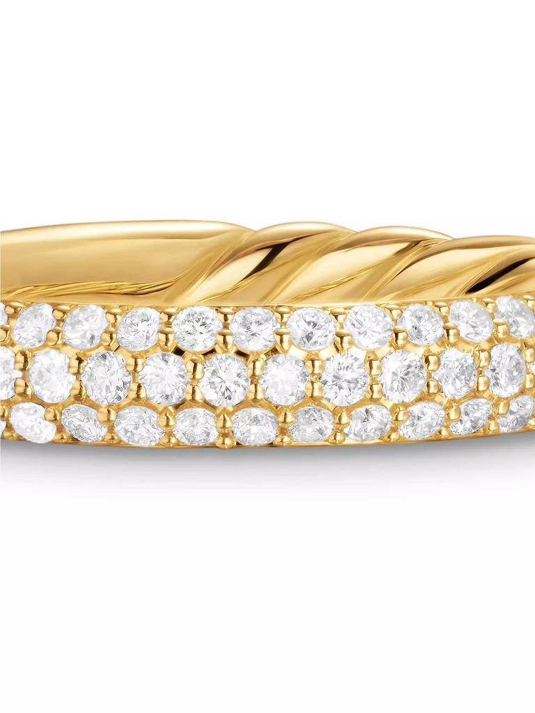 David Yurman DY Mercer Pavé Band Ring in 18K Yellow Gold 5