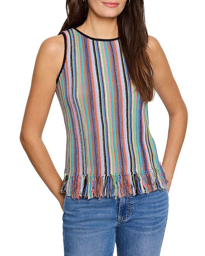 NIC+ZOE Falling Fringe Sleeveless Sweater