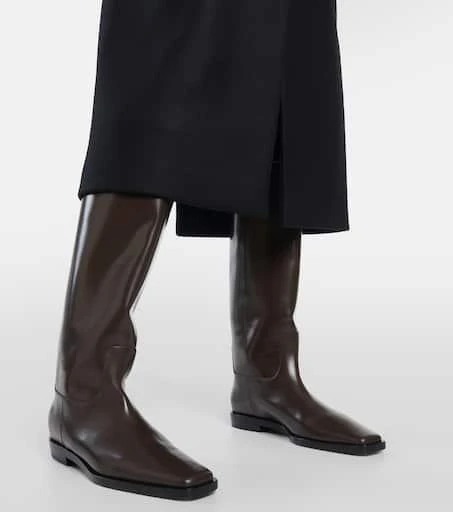 Totême Leather knee-high boots 4