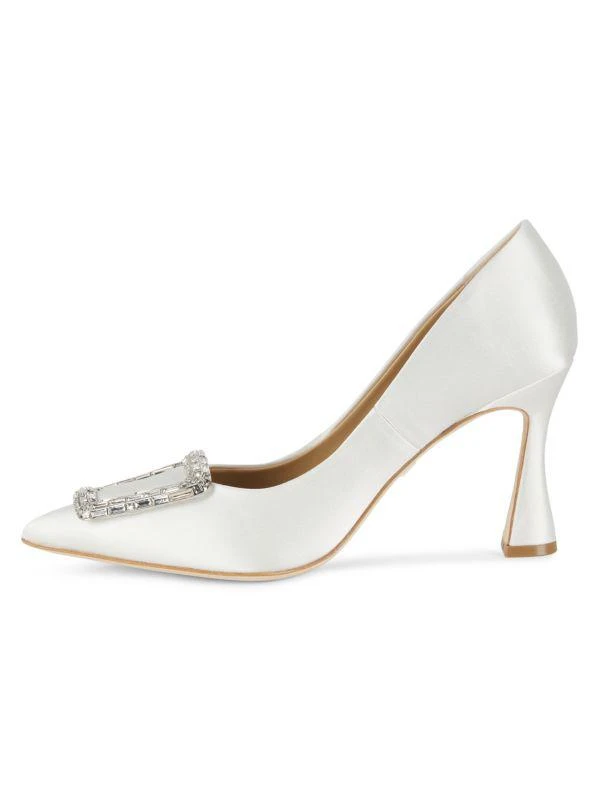 Badgley Mischka Aubree 85MM Embellished Satin Pumps 4