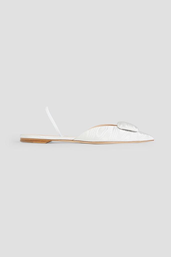 Rupert Sanderson Sabine embellished moire slingback point-toe flats