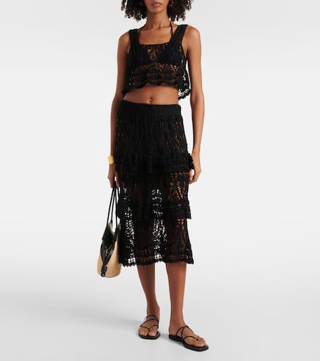 ANNA KOSTUROVA Cotillion crochet cotton crop top