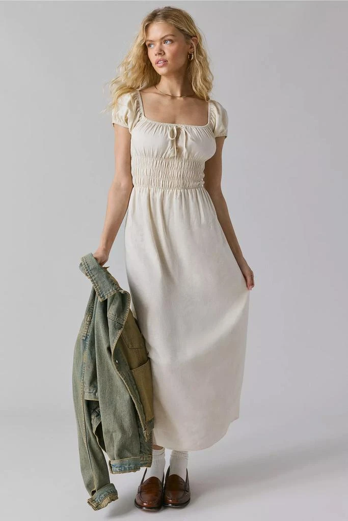 cala de la cruz tia linen dress Cala de la Cruz Leda Dress tapestry / Small