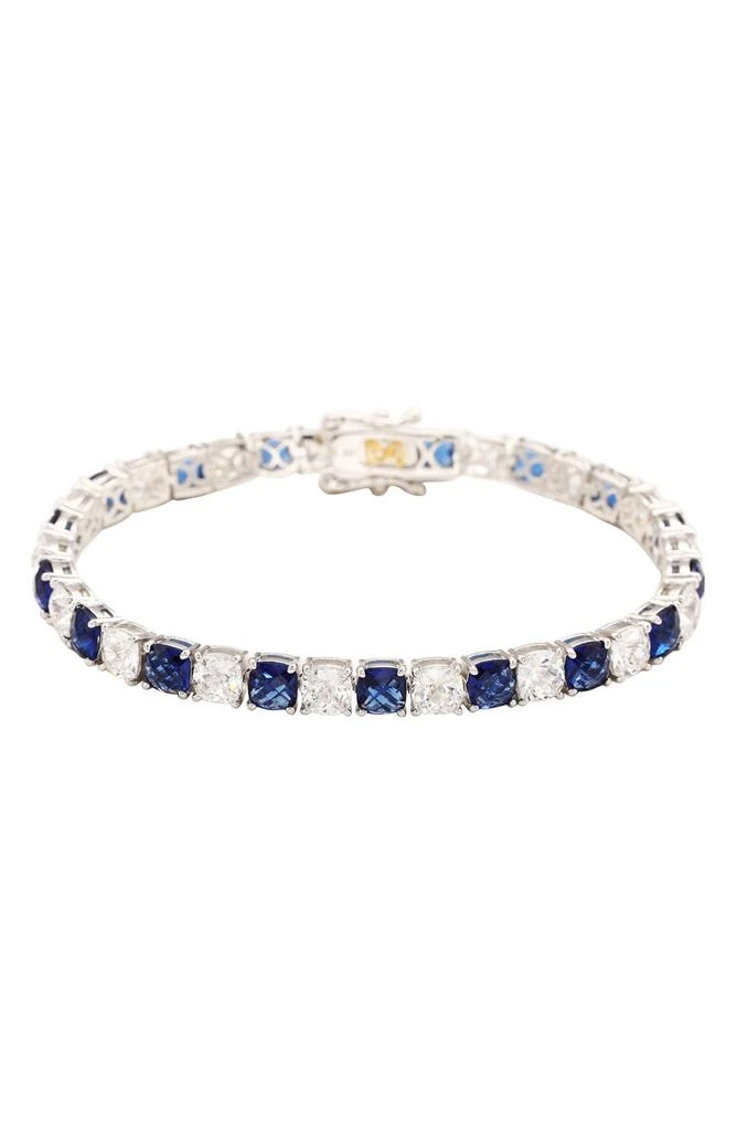 Suzy Levian Sapphire & Lab Created White Sapphire Tennis Bracelet 1