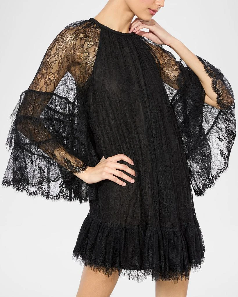 Alice + Olivia Delia Ruffle Angel-Sleeve Tunic Dress 4