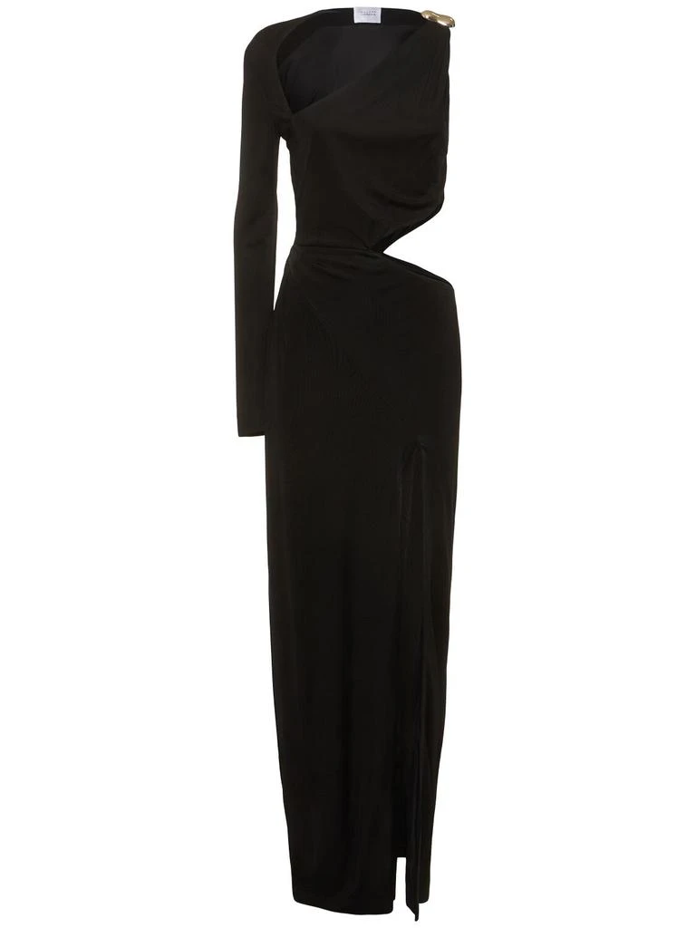Galvan Cutout Jersey One Sleeve Long Dress 1