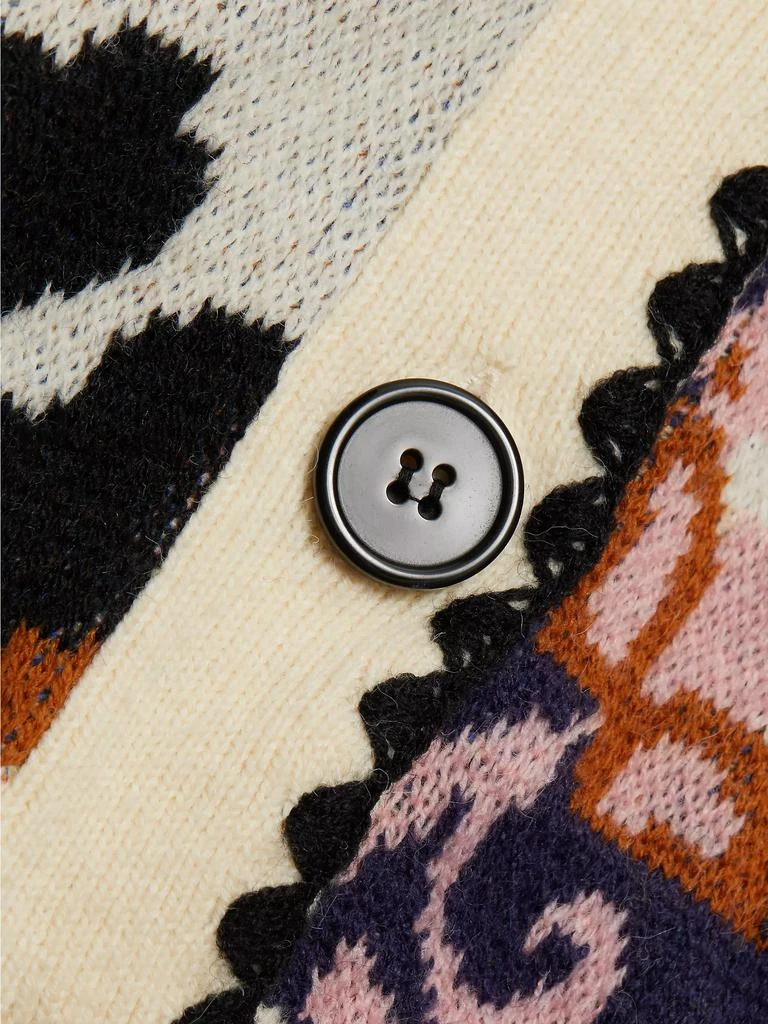 Farm Rio Intarsia-Knit V-Neck Cardigan 7