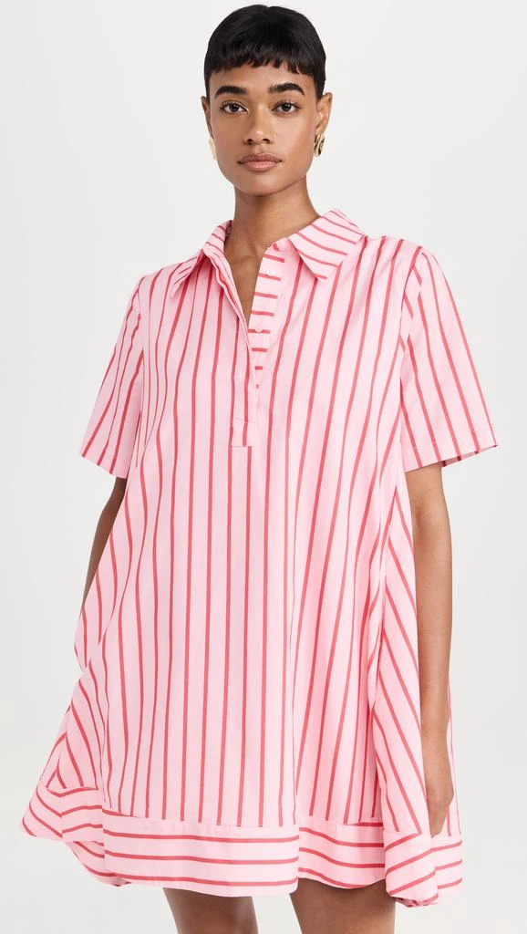 English Factory Stripe A-line Shirt Dress 1