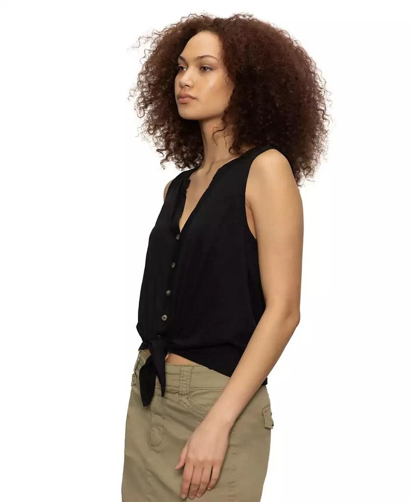 Sanctuary Women's Button-Up Tie-Front Sleeveless Top 3