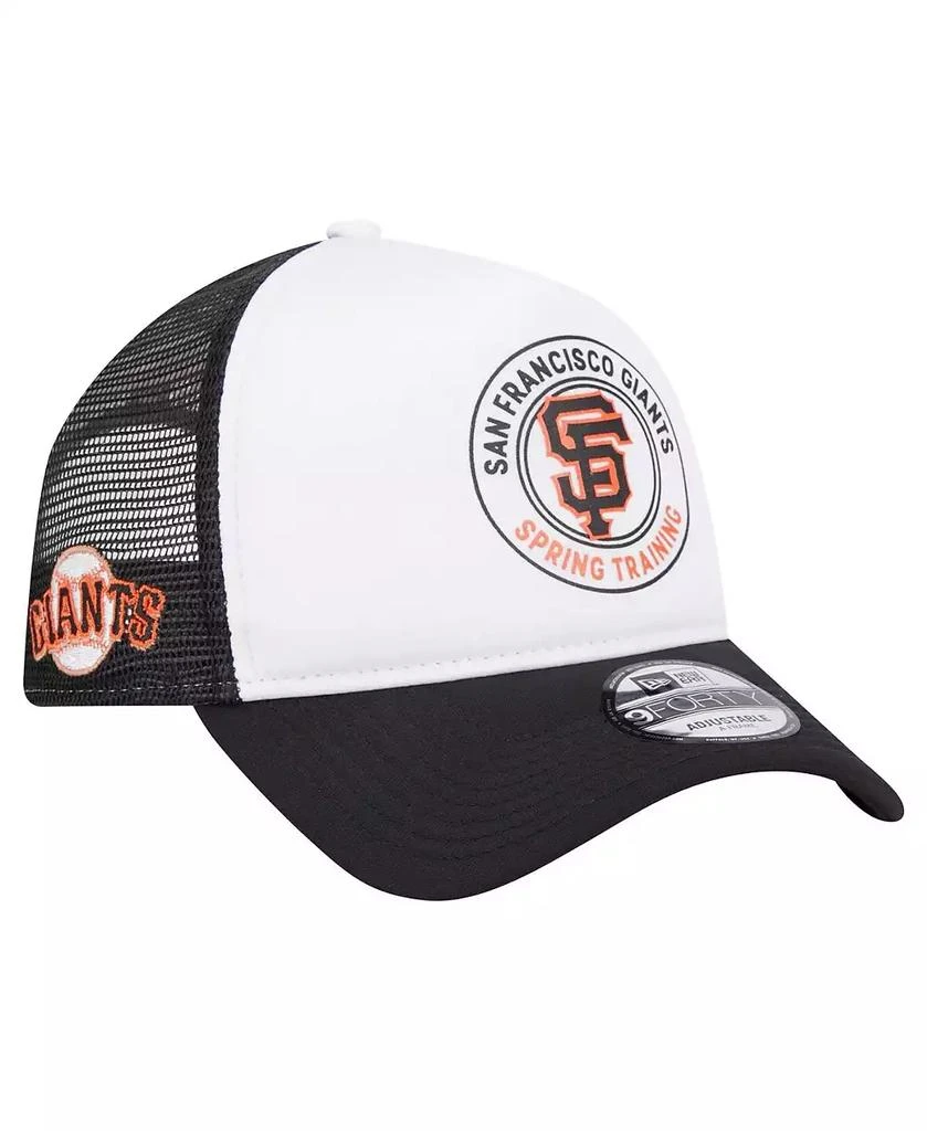 New Era Men's White/Black San Francisco Giants Spring Training Circle Foam A-Frame 9FORTY Trucker Adjustable Hat 1