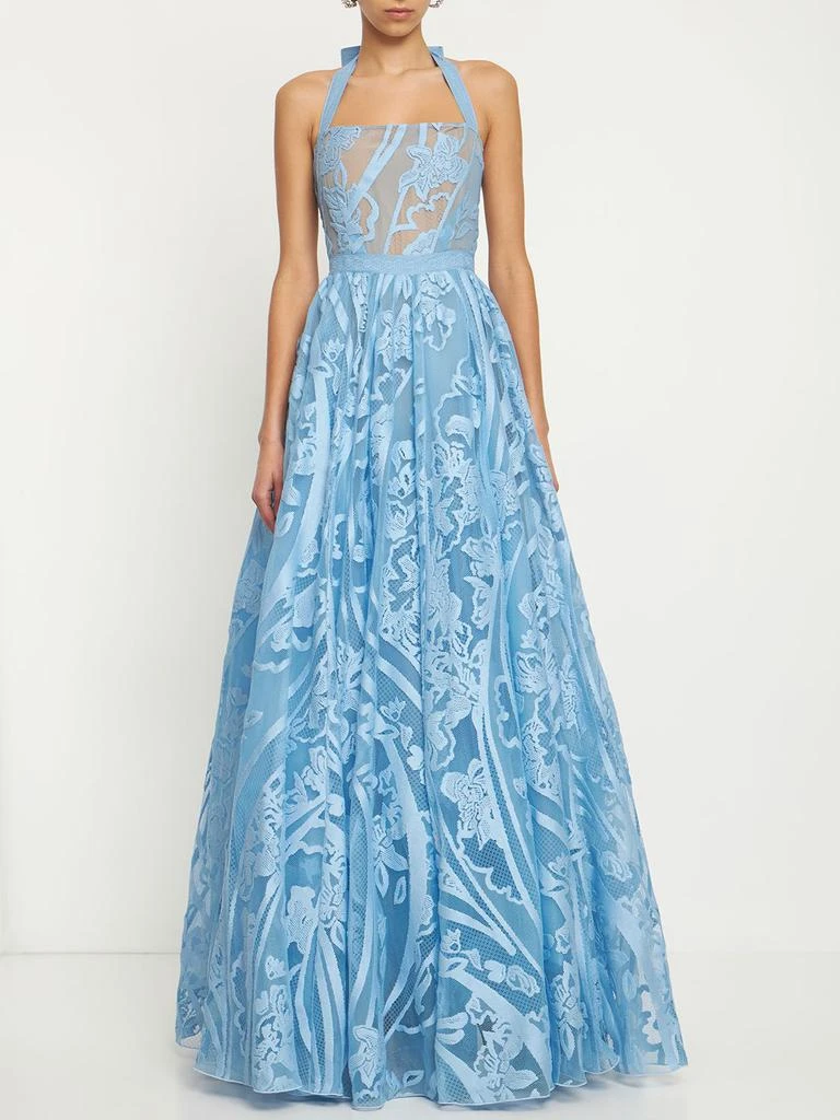 Zuhair Murad Windy Lace Square Neck Long Dress 1