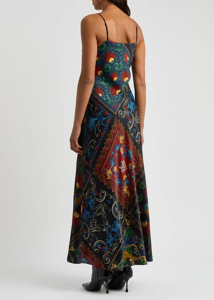 Farm Rio Printed satin maxi slip dress 3