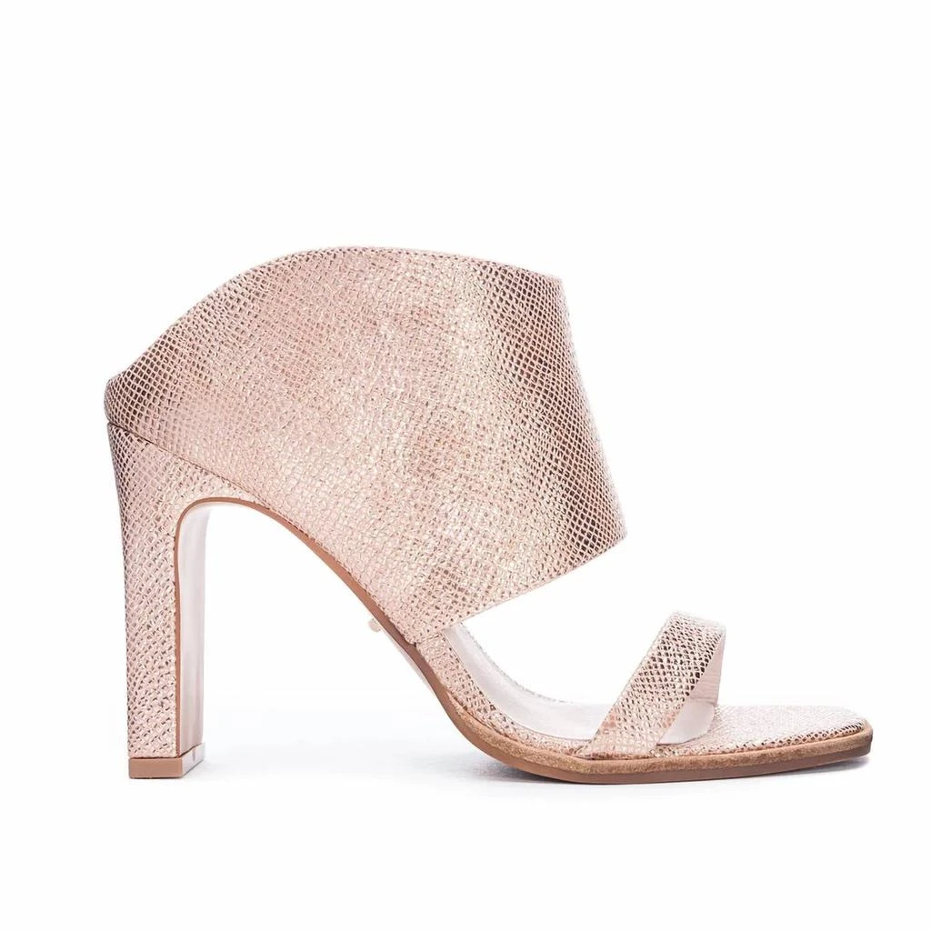42 GOLD 42 Gold - Women's Scaly Metallic Slide With Ankle Cuff 2