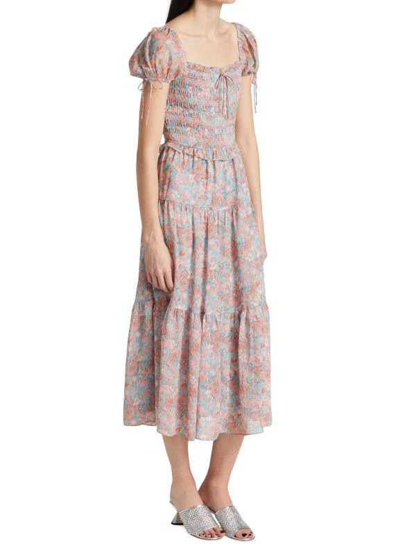 En Saison Adelina Floral Smocked Midi-Dress 3