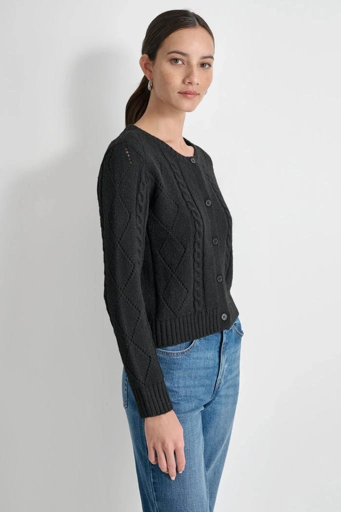 DKNY DIAMOND POINTELLE CARDIGAN 5