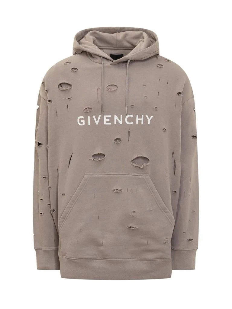 Givenchy Givenchy Sweatshirt In Tattered Gauze Fabric – On Sale