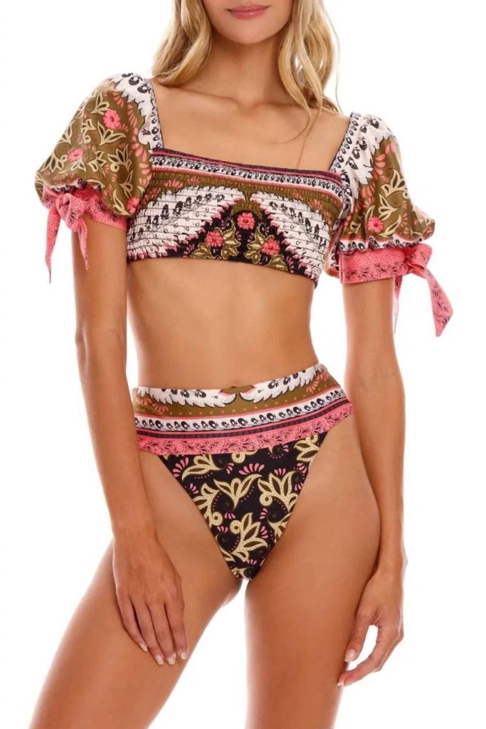 Agua Bendita Eileen Bikini Top In Antique