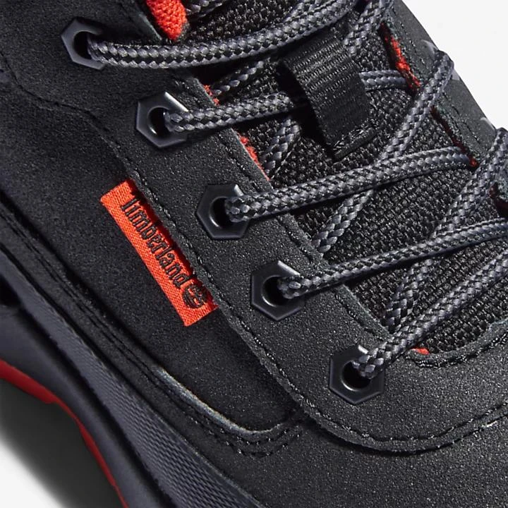 Timberland Field Trekker Hiking Boot for Youth in Black/Red 6