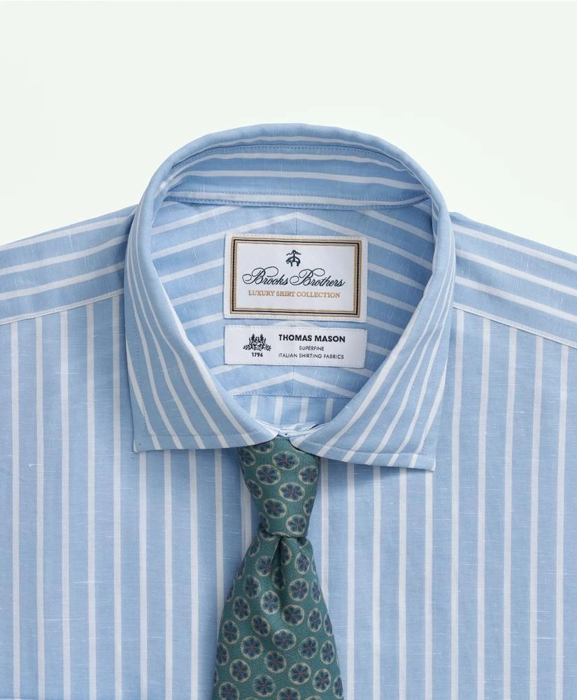 Brooks Brothers Brooks Brothers X Thomas Mason® Cotton-Linen English Collar, Stripe Dress Shirt 2