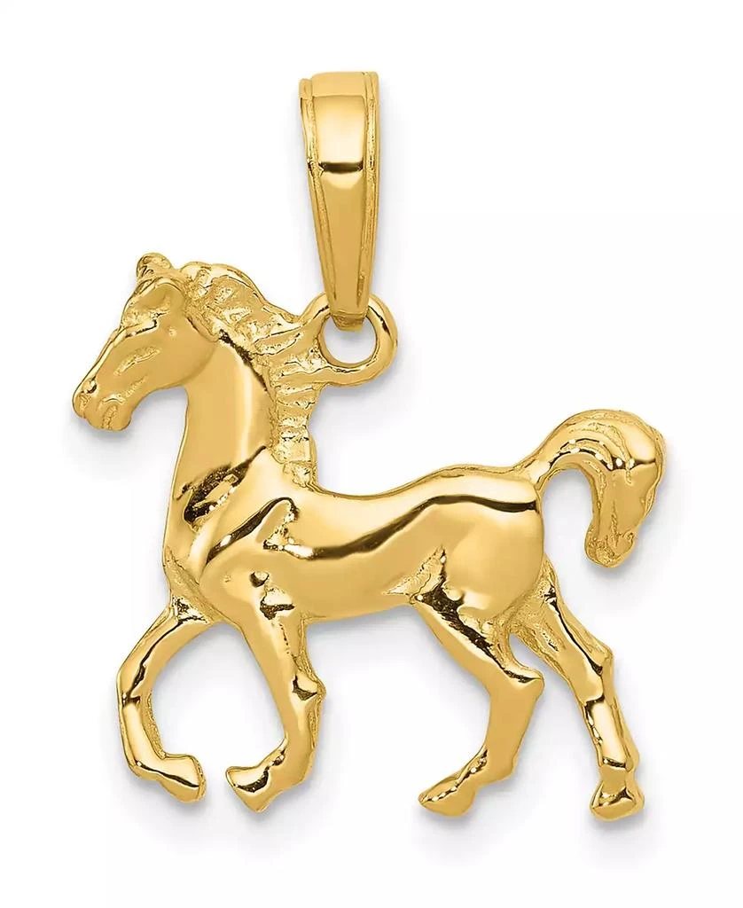 Macy
s Standing Horse Pendant in 14k Yellow Gold