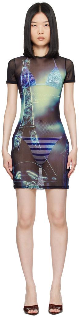 Jean Paul Gaultier Blue 'The Pigalle' Minidress