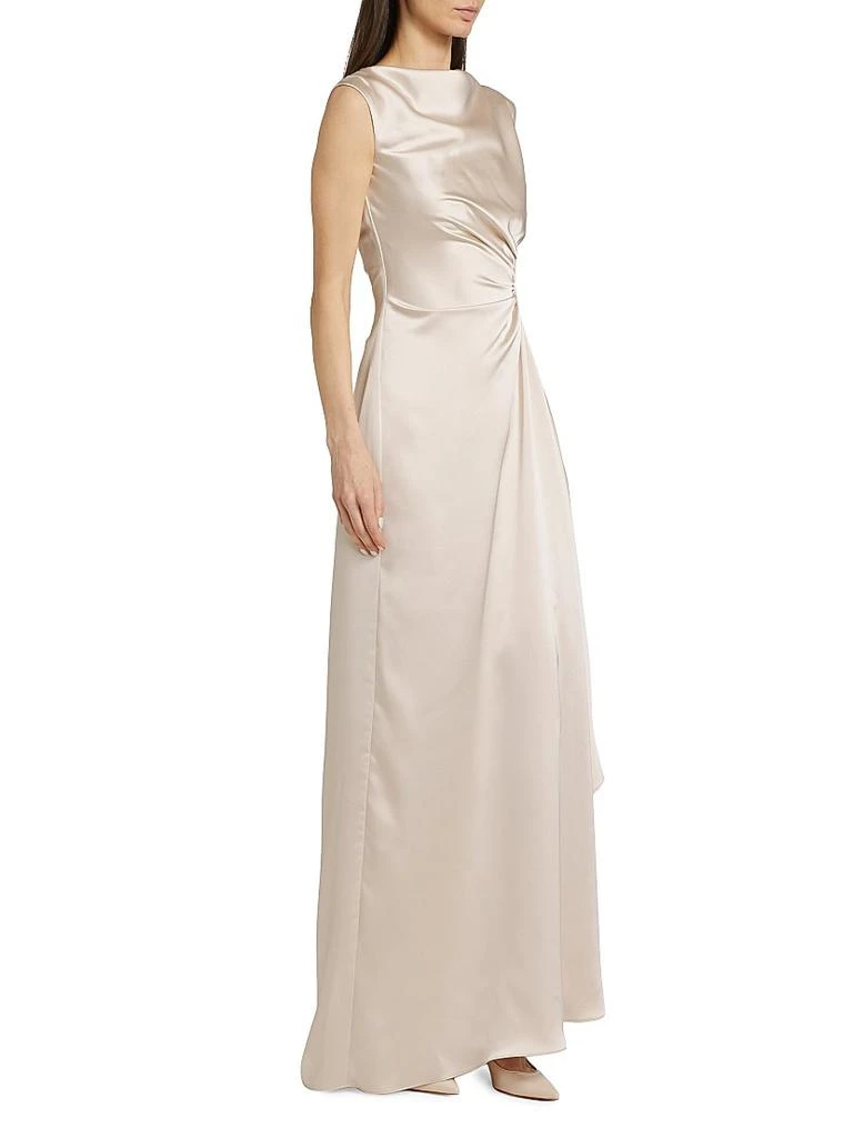 Amsale Half Moon Asymmetric Satin Gown 4