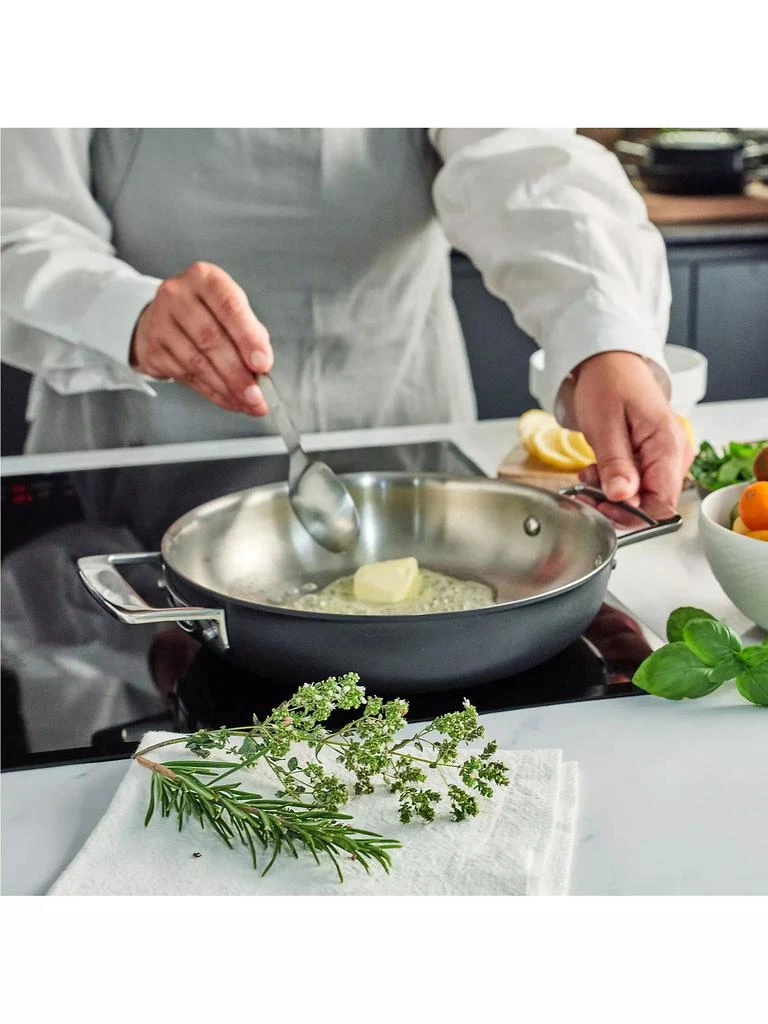 Demeyere Ceramic Exterior Coating 9.5'' Double Handle Fry Pan 2